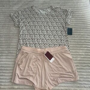 Tommy John Women's Second Skin Pajama  Top Medium Lounge Shorts  Large Set